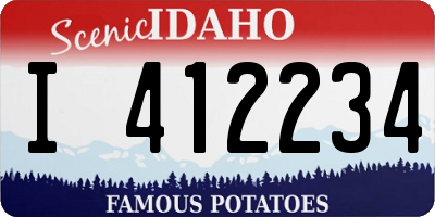 ID license plate I412234