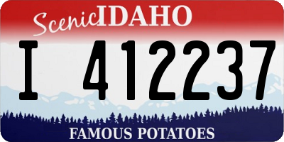 ID license plate I412237