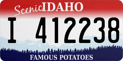 ID license plate I412238