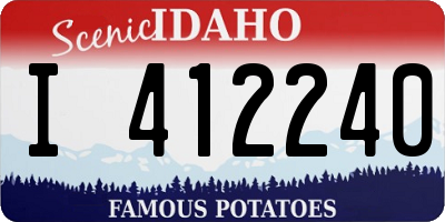 ID license plate I412240
