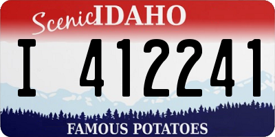 ID license plate I412241