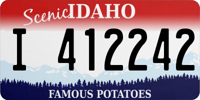 ID license plate I412242