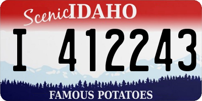 ID license plate I412243
