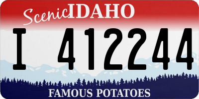 ID license plate I412244