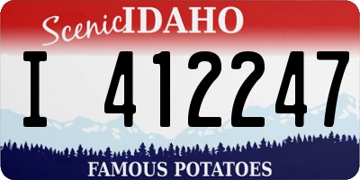 ID license plate I412247