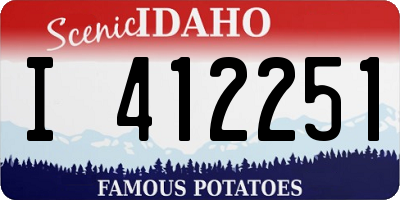 ID license plate I412251