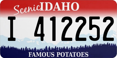 ID license plate I412252
