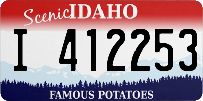 ID license plate I412253