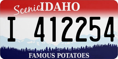 ID license plate I412254