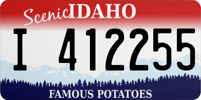 ID license plate I412255