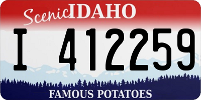 ID license plate I412259