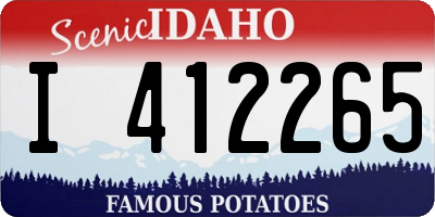 ID license plate I412265