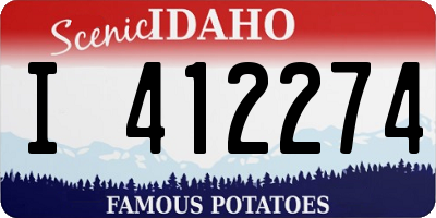 ID license plate I412274