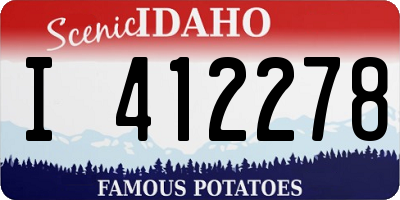 ID license plate I412278