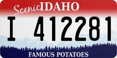 ID license plate I412281