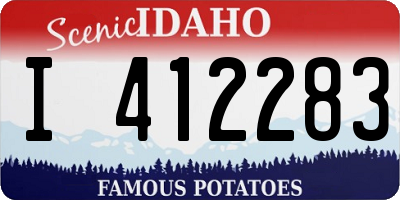 ID license plate I412283