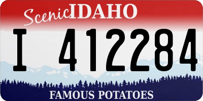 ID license plate I412284