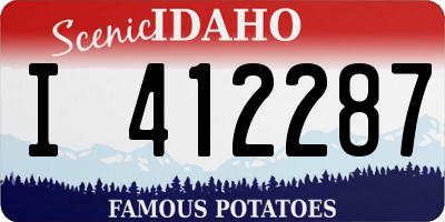 ID license plate I412287