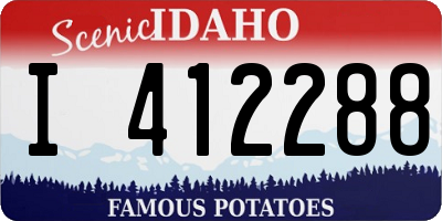 ID license plate I412288