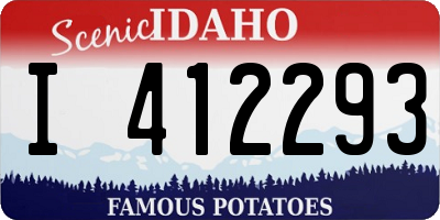 ID license plate I412293