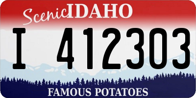 ID license plate I412303