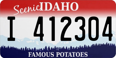 ID license plate I412304