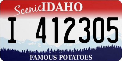 ID license plate I412305