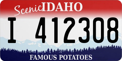 ID license plate I412308