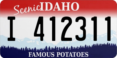 ID license plate I412311