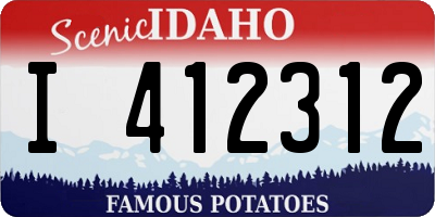 ID license plate I412312