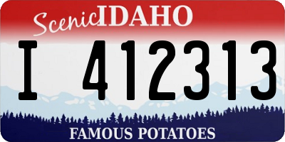 ID license plate I412313