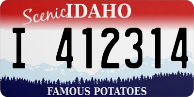 ID license plate I412314