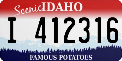 ID license plate I412316