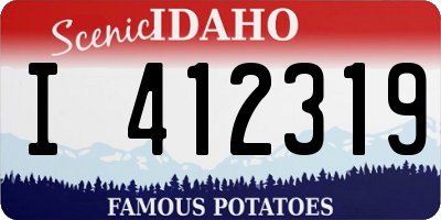 ID license plate I412319