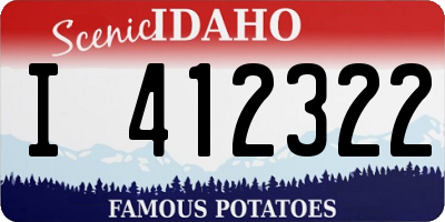 ID license plate I412322