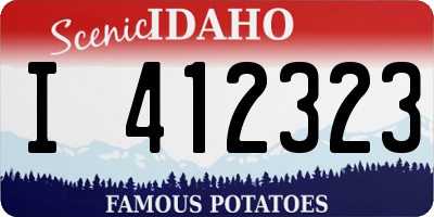 ID license plate I412323