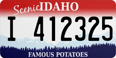 ID license plate I412325