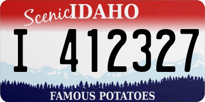 ID license plate I412327