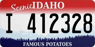 ID license plate I412328