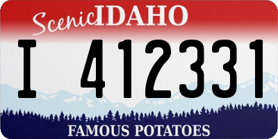 ID license plate I412331