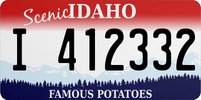 ID license plate I412332