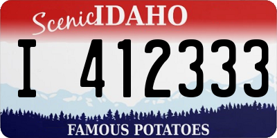 ID license plate I412333