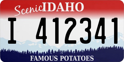 ID license plate I412341