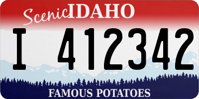 ID license plate I412342