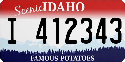 ID license plate I412343