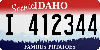 ID license plate I412344