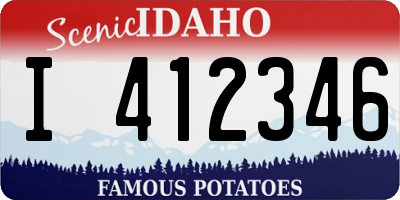 ID license plate I412346