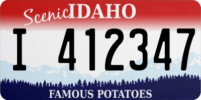 ID license plate I412347