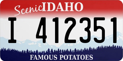 ID license plate I412351