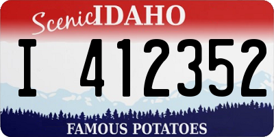 ID license plate I412352
